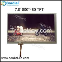 7.0 Inch 800x480 TFT LCD MODULE with TTL Interface CT070PPL07, replacement for AT070TN83.