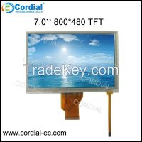 7.0 Inch 800x480 TFT LCD MODULE CT070BPL17, optional with resistive and capacitive touchscreen, replacement for AT070TN92.