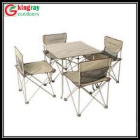 folding camping table chair set