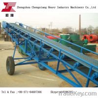 Rubber belt conveyor for fertilizer equipment