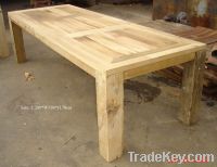 reclaimed elm wood table