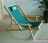 wood beach chair with armrest