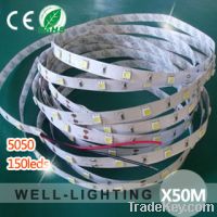 5050 smd light strip 150 led , DC12V 7.2W/M nonwaterproof, Warmwhite/whi