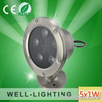 5W led underwater light with holder led fountain light red/yellow/gre