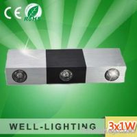 LED Wall Light 3W, Decorative Light Wall Lamp 3X1W , DC12V or AC85-265V