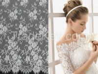 Nylon Gorgeous wedding dress evening dress raschel eyelash french African style lace fabric wholesale