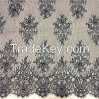 Wholesale lots stock available popular French lace raschel  Chantilly lace