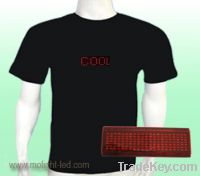 Scrolling Text LED T-shirt, LED Text T-shirt, Programmable LED T-shirt