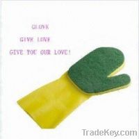 Sell green scouring pad &sponge cleaning