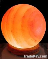 Rock Salt Sphere Lamp