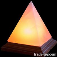 Rock Salt Pyramid Lamp