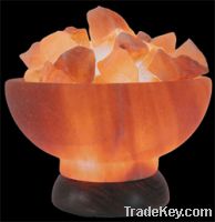 Rock Salt Basket Lamp