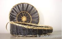 Sell Sell LFGB standard pp plastic golden rim basket with low price