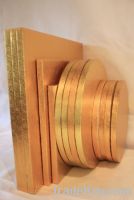 Round cake boards, golden ruond cake boards