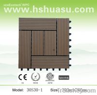 Sell wood plastic composite deck tile, wpc deck tile