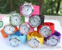 100% waterproof silicone slap watch for promotion