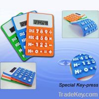 2011 high quality colorful silicone calculator for office