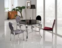 Modern Metal Glass Dining Room Sets