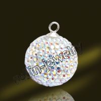 12mm crystal ball pendants, 925 silver pendants