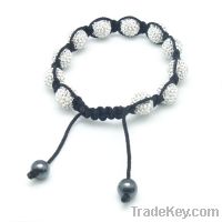 Sell crystal shamballa bracelet, white color