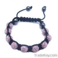 Sell 10mm shamballa crytal bracelet, fashion crystal beads bracelet