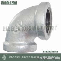 BS Thread Galvanized Malleable Iron Pipe Fittings Elbow 90