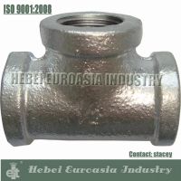 Banded Galvanized Malleable Iron Pipe Fittings Tee 130 with BS Thread