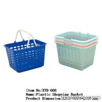 Metal Handles Plastic Shopping Basket