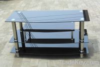 Sell modern black tempered glass tv stand