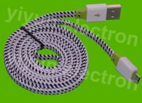 Flat Colorful Fabric Micro USB Cable for Andriod Phones (HTC, Samsung etc.) (YAP-030)