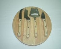 Sell 4pcs knife/cutter with wooden cutting board