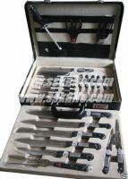 Sell 24pcs kitchen knife set with suitcase