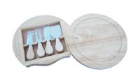 Sell 4pcs cheese knife set with wooden case