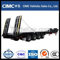 Sell four axle low bed semi trailer