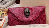 Sell skull rivet ladies messenger handbag evening clutch