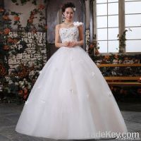 Sell One Shoulder Hem Lace Wedding Dress