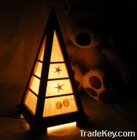 Originality table lamp/bargain price/wooden pyramid table lamp