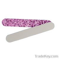 pink glitter nail file