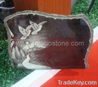 Sell HBPL-43 dove carving tombstone plaque