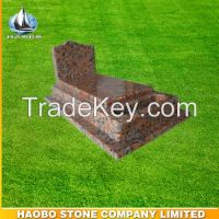 Red granite tombstone for European market such as France