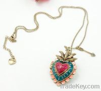 Sell Fashion Costume Jewelry Heart Charm Necklace
