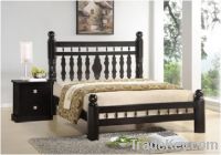 Wooden Bed with Night Stand