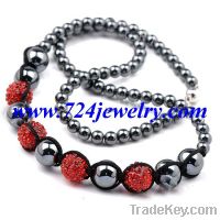 Best Selling Crystal Disco Ball Round Bead Necklace, 44 Pcs/Lot