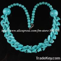 Newest Turquoise Loose Bead Gemstone Necklace, 20 Pcs/Lot