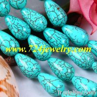 Hot Sale Turquoise Gemstone Teardrop Loose Beads, 44 Strands/Lot