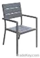 Sell -Alum. plastic  wood stacking chair-528