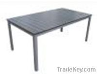 Sell -Alum. plastic wood rectangular table