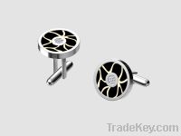 Sell stainless steel cufflinks with CZ inlayed
