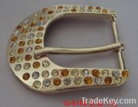 Sell  zinc alloy belt buckles with colourful stones