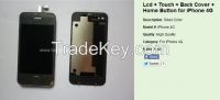 Mobile Part Lcd + Touch + Back Cover + Home Button for iPhone 4G